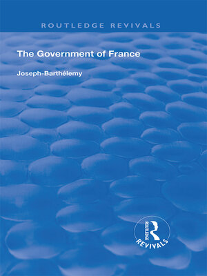 cover image of The Government of France